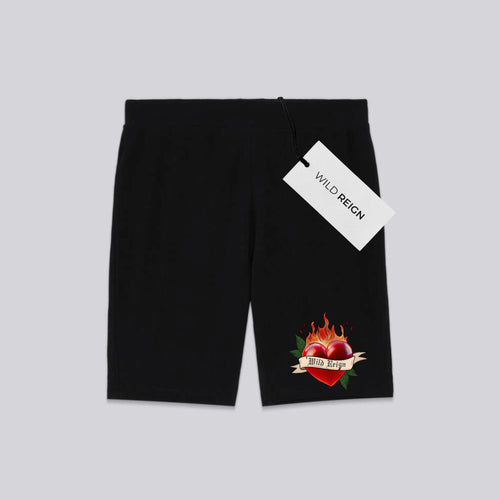 FLAMING HEART CYCLE SHORTS