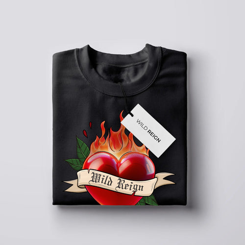 FLAMING HEART SWEATSHIRT